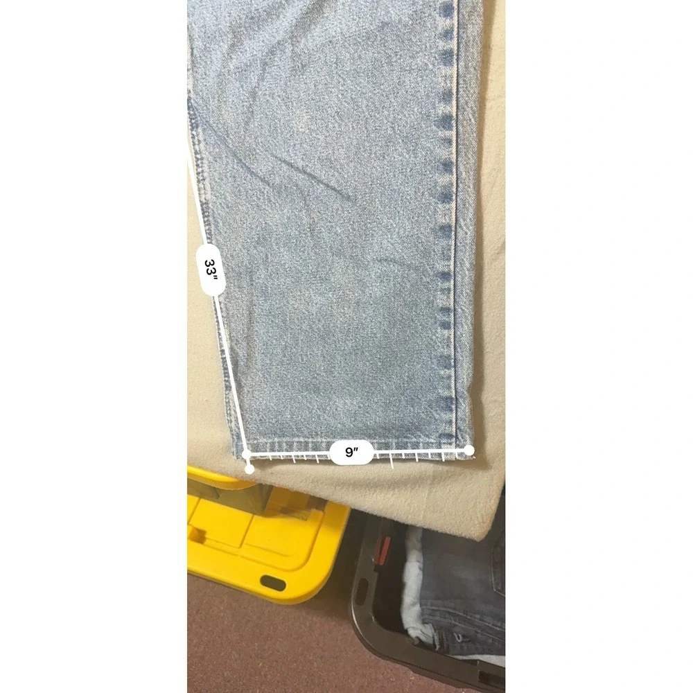 Carhartt Relaxed Fit Tapered Leg Mens Jeans 42x32 Blue Good Denim B17 DST